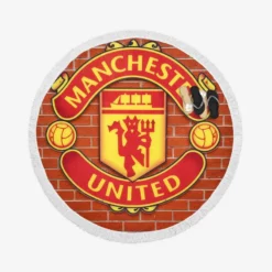 Manchester United FC Active Football Club Round Beach Towel