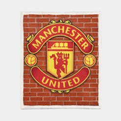 Manchester United FC Active Football Club Sherpa Fleece Blanket 1