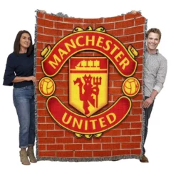Manchester United FC Active Football Club Woven Blanket