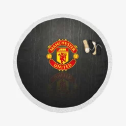 Manchester United FC Energetic Football Player Round Beach Towel