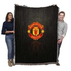 Manchester United FC Energetic Football Player Woven Blanket