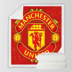 Manchester United FC FIFA Club World Cup Team Sherpa Fleece Blanket