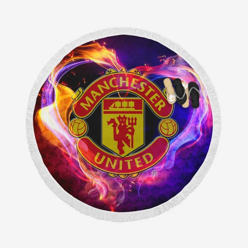 Manchester United FC Premier League UK Football Club Round Beach Towel