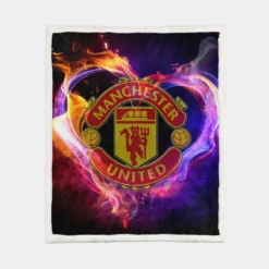 Manchester United FC Premier League UK Football Club Sherpa Fleece Blanket 1