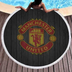 Manchester United FC Sensational Soccer Club Round Beach Towel 1