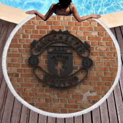 Manchester United FC Ultimate Football Club Round Beach Towel 1