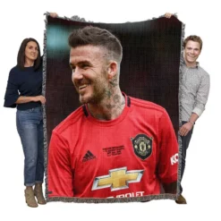 Manchester United Player David Beckham Woven Blanket