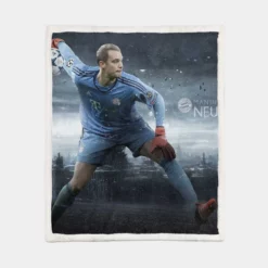 Manuel Neuer Powerful German Football Player Sherpa Fleece Blanket 1