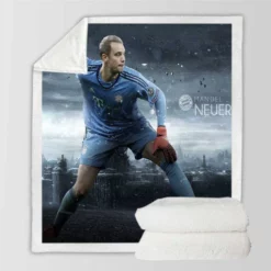 Manuel Neuer Powerful German Football Player Sherpa Fleece Blanket