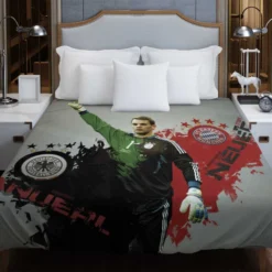 Manuel Neuer Professional German Football Player Duvet Cover