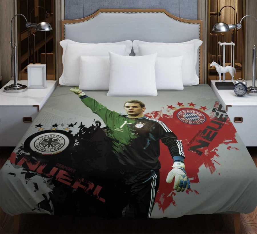 Manuel Neuer Professional German Football Player Duvet Cover