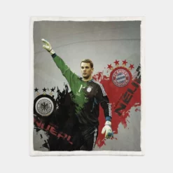 Manuel Neuer Professional German Football Player Sherpa Fleece Blanket 1