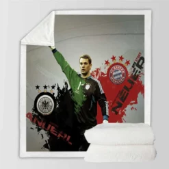 Manuel Neuer Professional German Football Player Sherpa Fleece Blanket