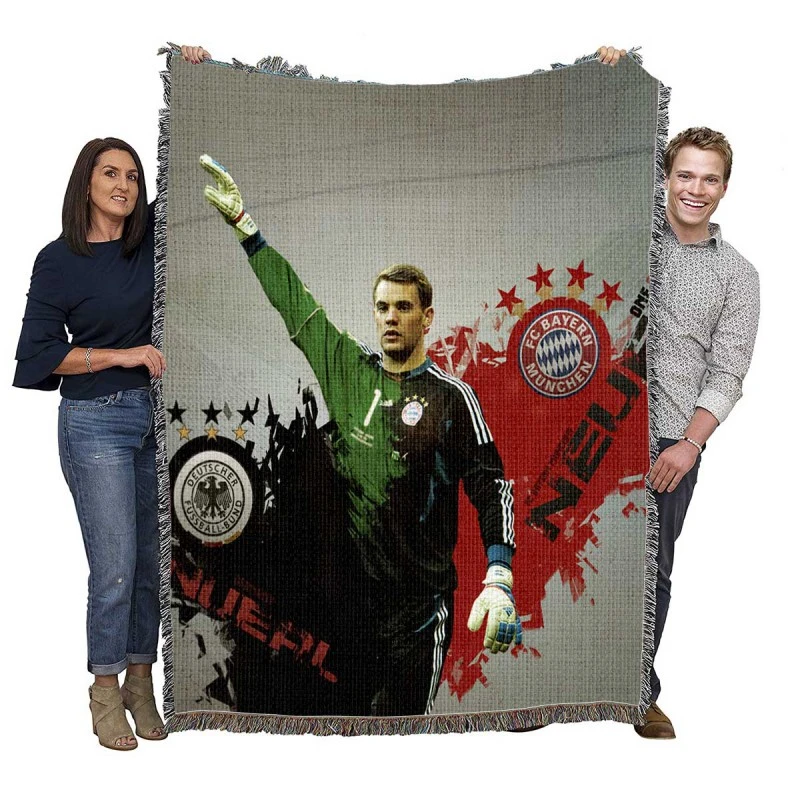 Manuel Neuer Professional German Football Player Woven Blanket