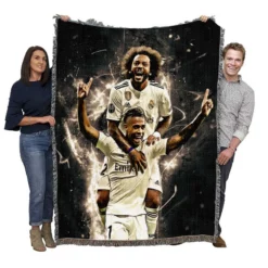 Marcelo & Mariano  Real Madrid Woven Blanket