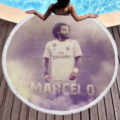 Marcelo Vieira Brazil Sports Player Round Beach Towel 1