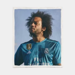 Marcelo Vieira Competitive Football Player Sherpa Fleece Blanket 1