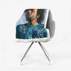 Marcelo Vieira Competitive Football Player Sherpa Fleece Blanket 2