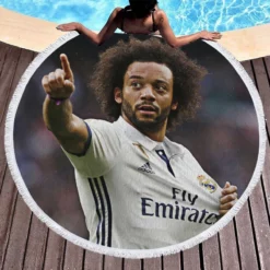 Marcelo Vieira European Cup Football Player Round Beach Towel 1