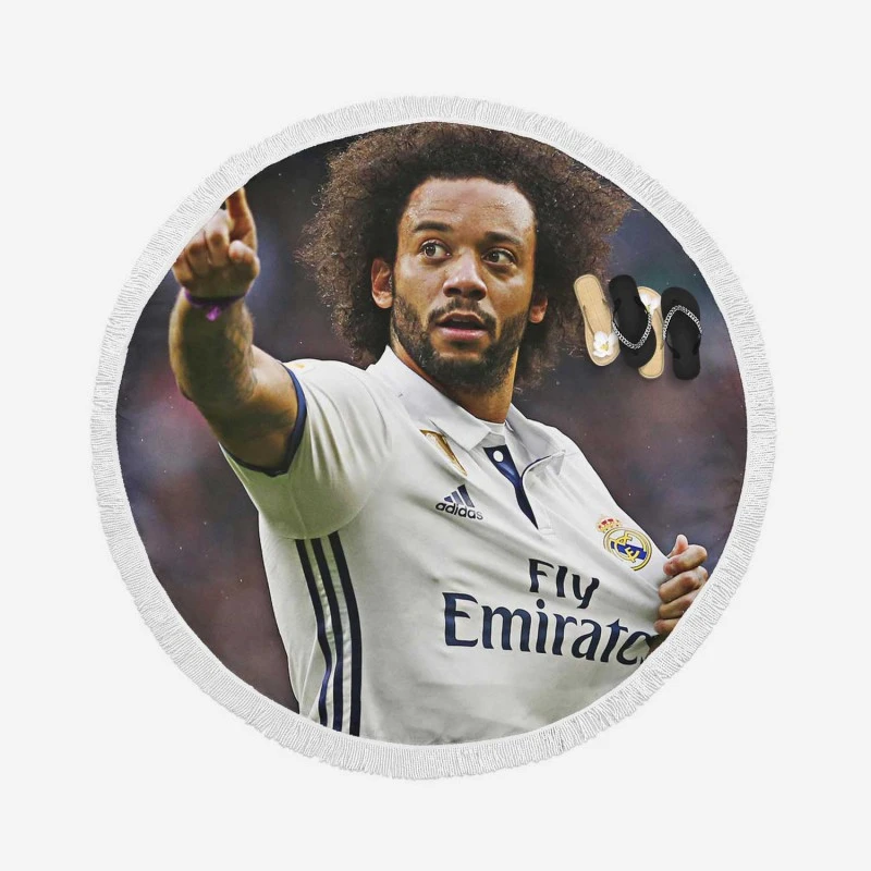 Marcelo Vieira European Cup Football Player Round Beach Towel