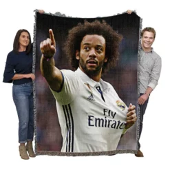 Marcelo Vieira European Cup Football Player Woven Blanket