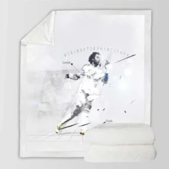 Marcelo Vieira Rapid Football Player Sherpa Fleece Blanket