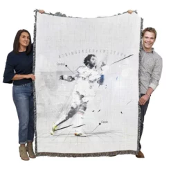 Marcelo Vieira Rapid Football Player Woven Blanket