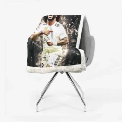 Marcelo Vieira Real Madrid Sports Player Sherpa Fleece Blanket 2