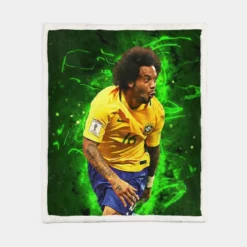 Marcelo Vieira da Silva Junior Brazilian Sports Player Sherpa Fleece Blanket 1