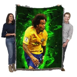 Marcelo Vieira da Silva Junior Brazilian Sports Player Woven Blanket