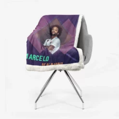 Marcelo Vieira da Silva Junior Footballer Player Sherpa Fleece Blanket 2