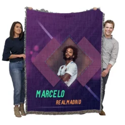 Marcelo Vieira da Silva Junior Footballer Player Woven Blanket