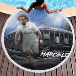 Marcelo Vieira da Silva Junior La Liga Soccer Player Round Beach Towel 1