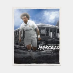 Marcelo Vieira da Silva Junior La Liga Soccer Player Sherpa Fleece Blanket 1