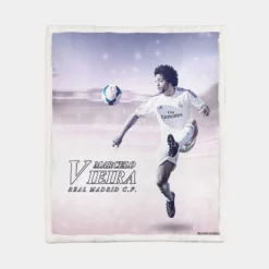 Marcelo Vieira da Silva Junior Soccer Player Sherpa Fleece Blanket 1