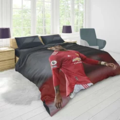 Marcus Rashford Celebrated FA Cup Football Player Duvet Cover 1