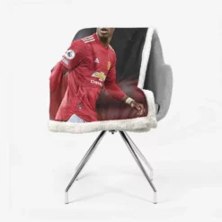 Marcus Rashford Celebrated FA Cup Football Player Sherpa Fleece Blanket 2