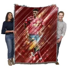 Marcus Rashford Elite United Sports Player Woven Blanket