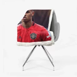 Marcus Rashford Premier League Soccer Player Sherpa Fleece Blanket 2