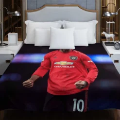 Marcus Rashford Sportive Football Player Duvet Cover