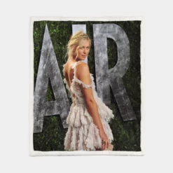 Maria Sharapova Excellent WTA Tennis Player Sherpa Fleece Blanket 1