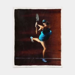 Maria Sharapova Russian World No1 Tennis Player Sherpa Fleece Blanket 1