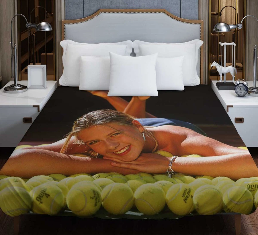 Maria Sharapova WTA Professional Tennis Player Duvet Cover