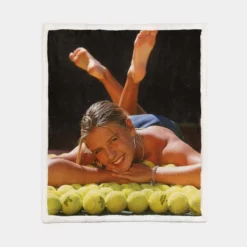 Maria Sharapova WTA Professional Tennis Player Sherpa Fleece Blanket 1