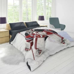 Martin Brodeur Professional Ice Hockey Goaltender Duvet Cover 1