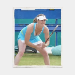 Martina Hingis Swiss Professional Tennis Player Sherpa Fleece Blanket 1