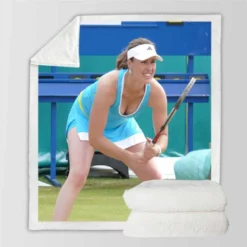Martina Hingis Swiss Professional Tennis Player Sherpa Fleece Blanket