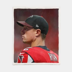 Matt Ryan Professional NFL Football Player Sherpa Fleece Blanket 1