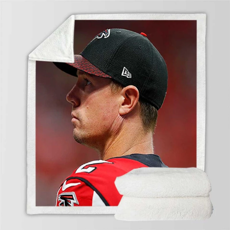 Matt Ryan Professional NFL Football Player Sherpa Fleece Blanket