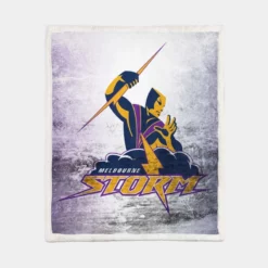 Melbourne Storm Australian Rugby League Club Sherpa Fleece Blanket 1